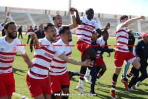 فرحة لاعبي النادي الإفريقي بالانتصار